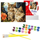 Gleznošana pēc numuriem 40x50 cm Magicīgie kaķēni