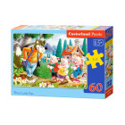 Trīs mazie sivēni - Puzzle 60 gabali