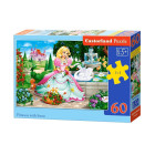 Puzzle 60 el. Princese ar Gulbi