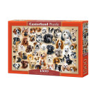 1500 Gabalu Puzle: Kolāža ar Suņiem