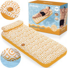 Bestway Komforta Plus Deluxe pludmales matracis 183x84cm ar atzveltni + turētājs 43836