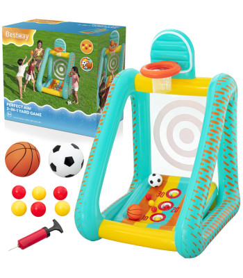 Bestway āra spēle 3 vienā – basketbols + futbols + mērķis Perfect Aim™ 52813 127x109x178cm