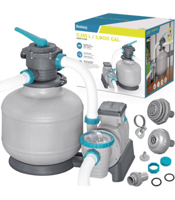 Bestway smilšu filtrācijas sūknis baseinam ar savienotājiem un šļūtenēm 58486, 11355 L/h