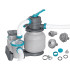 Bestway smilšu sūknis baseinam 6056 l/h ar filtrēšanas lodītēm 58497