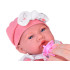 Mīksta un interaktīva BĒRNIŅA lelle 45 cm meitenīte rozā komplektā
