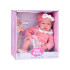 Mīksta un interaktīva BĒRNIŅA lelle 45 cm meitenīte rozā komplektā