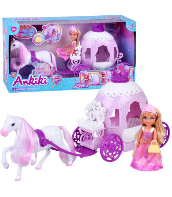 Ankiki Mini lelle ar karieti – mazā princese rozā kleitā ZA6007
