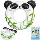 Bestway Pūšamais peldēšanas aplis bērniem 60kg PANDAS LĀCIS 85x76cm 36351