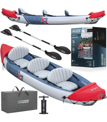 Piepūšamā tūristu kajaka ar airiem un sūkni 3 personām, 381 x 100 cm, Bestway Rapid X3 65132