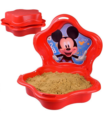 Aizverama plastmasas smilšu kaste MUSZELKA 2in1 ar baseinu un Mickey Mouse SP0884