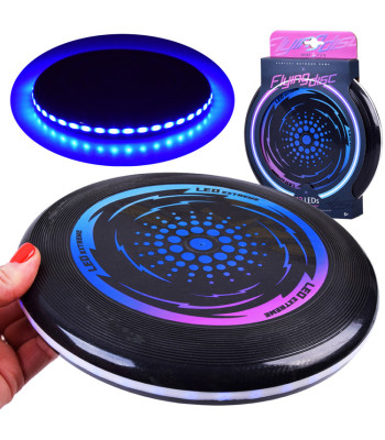 Lidojošs LED disks UFO rotaļām 23cm ZA4957