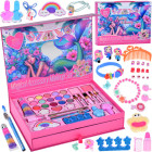 liels skaistumkopšanas komplekts sirēna ēnas nagu lakas matu sprādzes matu gumijas za5574