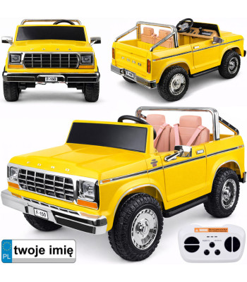 Elektriskais divvietīgais bērnu auto klasiskā Ford Bronco pikapa stilā, PA0338