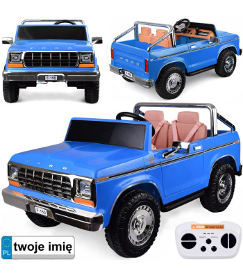 Akumulatora auto bērniem, divvietīgs klasiskais Ford Bronco pikaps PA0338
