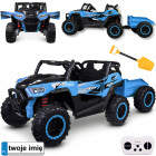 divvietīgs bērnu elektriskais bagijs 4x4 ar piekabi buggy pa0342