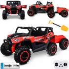 divvietīgs bērnu elektroauto buggy 4x4 ar piekabi pa0342