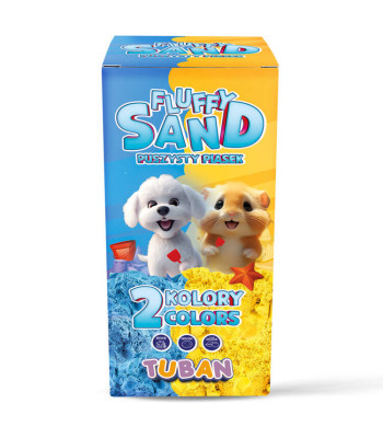 Pūkainās smiltis Fluffy, zilas un dzeltenas, Tuban 140 g ZA5170