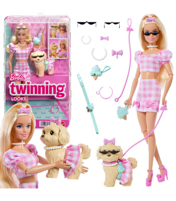 Mattel Barbie Twinning Looks lelle ar sunīti pastaigai ZA6701