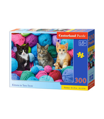 Puzle Kittens in Yarn Store, 300 detaļas, B-030477