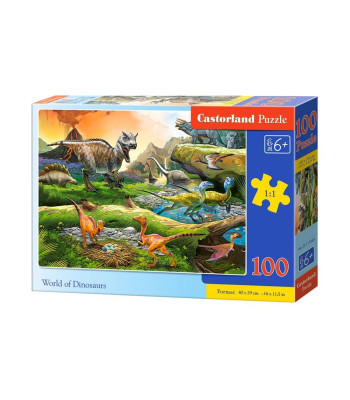 Puzle World of Dinosaurs – dinozauri, B-111084, 100 elementi, 40 x 29cm
