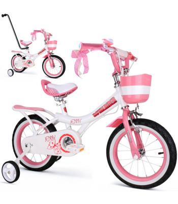 Bērnu velosipēds ar stumšanas rokturi Royal Baby Jenny RB14G-4, 14 collas