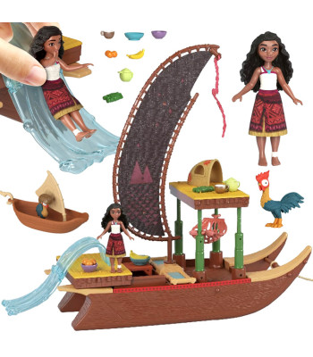 Mattel Disney Vaiana lelle no “Moana 2” ar laivu un aksesuāriem ZA6702