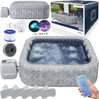 Pārnēsājama hidromasāžas vanna Bestway Lay-Z-Spa San Francisco Smart HydroJet Pro™ 7 ar Wi-Fi lietotni un LED apgaismojumu 5–7 personām, 230 x 230 x 71 cm, 6001Q