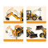 Liels JCB ar tālvadību vadāms traktors–buldozers–ekskavators 1:20 RC0578