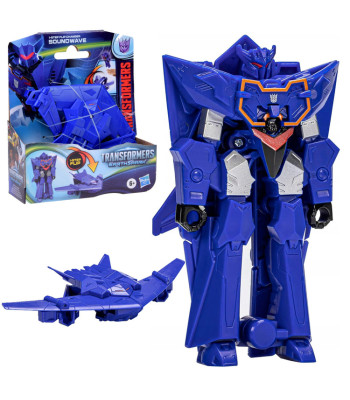 Hasbro Transformers EarthSpark Soundwave figūriņa 2 vienā – robots un reaktīvā lidmašīna ZA6726