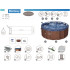 Bestway Lay-Z-Spa hidromasāžas spa baseins ar WiFi lietotni Toronto SLIM 6001W 5-7os 190cm