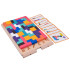 Koka loģiskā puzle ar krāsainiem klucīšiem – Tetris puzle ZA6613