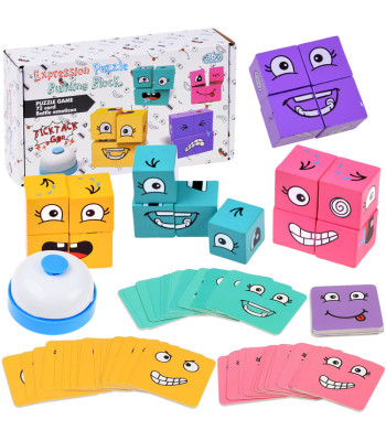 Veiklības spēle Expression Puzzle “Izsaki emocijas laikā” – seju veidošana no klucīšiem GR0841