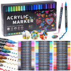Divpusēji akrila marķieri dažādiem lietojumiem, AP0125, 60 gab.