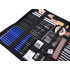 Profesionāls mākslas komplekts zīmēšanai, skicēšanai un krāsošanai H&B AP0129, 100 elementi