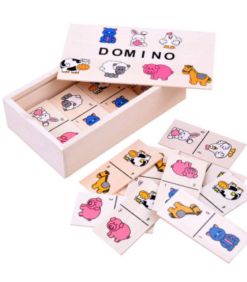 Attēlu domino bērniem – krāsaini dzīvnieciņi ZA2515