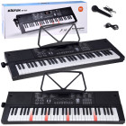 Klasiskais keyboard ar koka faktūras taustiņiem un mikrofonu, 61 taustiņš, IN0184