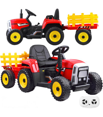 Traktors ar piekabi un akumulatoru + tālvadības pulti PA0242