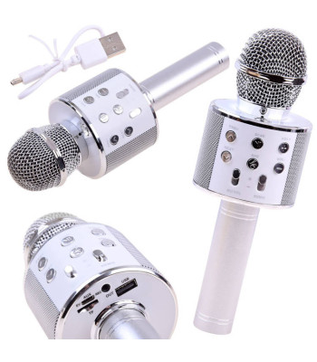 Bezvadu karaoke mikrofons ar skaļruni, balss modulāciju un Bluetooth IN0136