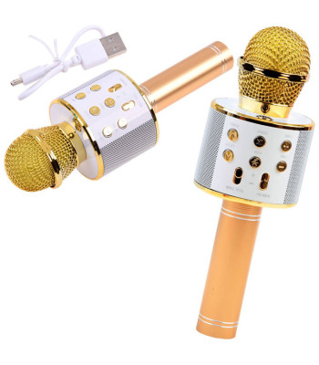 Bezvadu karaoke mikrofons ar skaļruni, balss modulāciju un Bluetooth IN0136