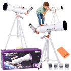 Bērnu teleskops ar statīvu, 4 okulāriem un tēmēšanas tālskati ES0029 107 cm