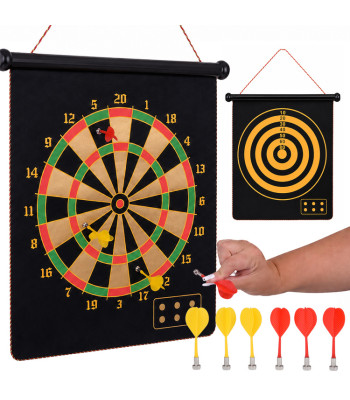 Divpusējs magnētiskais šautriņu mērķis ar 6 šautriņām DartBoard GR0865