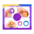 Rotējošie sensorie fidget gredzeni, antistresa rotaļlieta, 6 gab., ZA6619