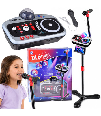 DJ mikserkonsole bērniem ar mikrofonu, disko gaismas bumbu, karaoke un Bluetooth IN0196