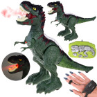 Ar žestiem un RC tālvadības pulti vadāms dinozaurs 2 vienā, rūc, spīd un izdala “uguni” RC0625 ZI