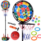 Sporta komplekts 3 vienā ar basketbola groza statīvu un piederumiem SP0830