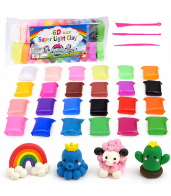Viegls putu plastilīns 24 krāsās ar modelēšanas instrumentiem ZA6288