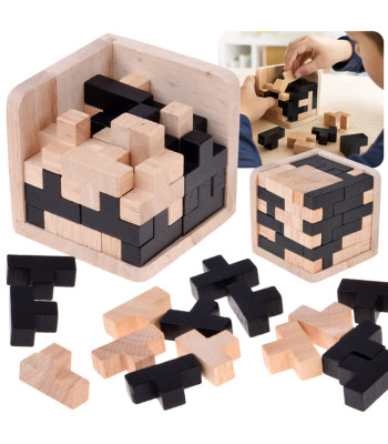 Koka loģikas kubs Tetris — telpiska puzle, ZA6610