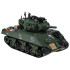 Tālvadības tanks ar šaušanas, dūmu un skaņas efektiem, rotējošu tornīti Sherman M4A3 RC0769 36 cm