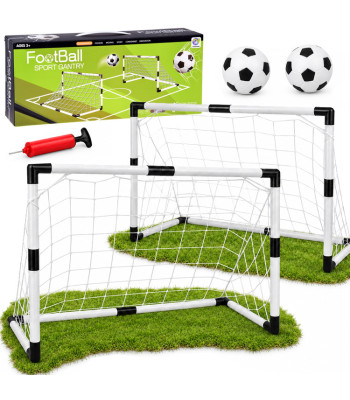 Futbola vārti bērniem, komplekts ar 2 vārtiem, 2 bumbām un pumpiņu SP0886 95x70cm
