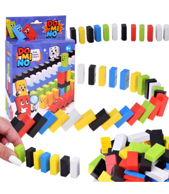 Krāsains domino bērniem, 100 elementi, izglītojoša rotaļa ZA6290